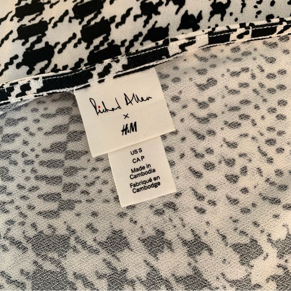 H&M x Richard Allan Houndstooth Faux Wrap Dress Size Small - Picture 6 of 6
